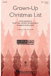 Grown-Up Christmas List SSA choral sheet music cover